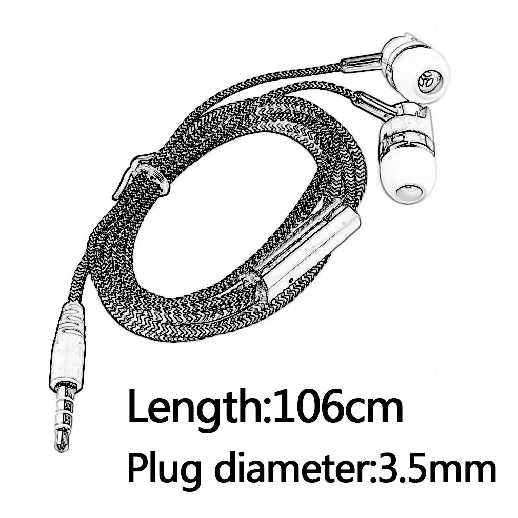 

Professional KY-38 200Hz-20000KHz 32 ohm Color Cloth Line Heavy Bass Sound In Ear Music Earphones Universal Mobile Phone Headset