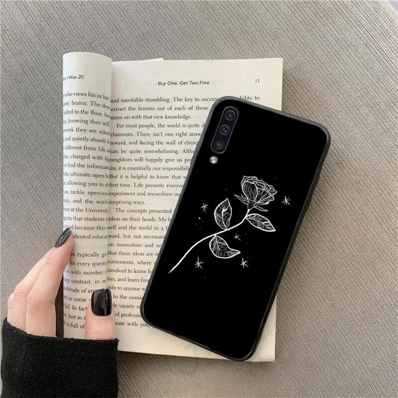 

Black Sexy Art Rose Lover Aesthetics Phone Case For Samsung galaxy S 9 10 20 A 10 21 30 31 40 50 51 71 s note 20 j 4 2018 plus