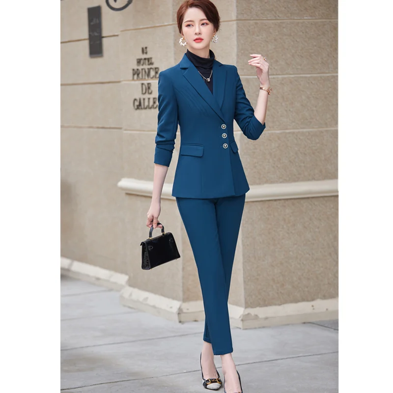 

2021 autumn and winter new high-end workplace light mature style women's elegant fashion atmosphere goddess fan two-piece suit