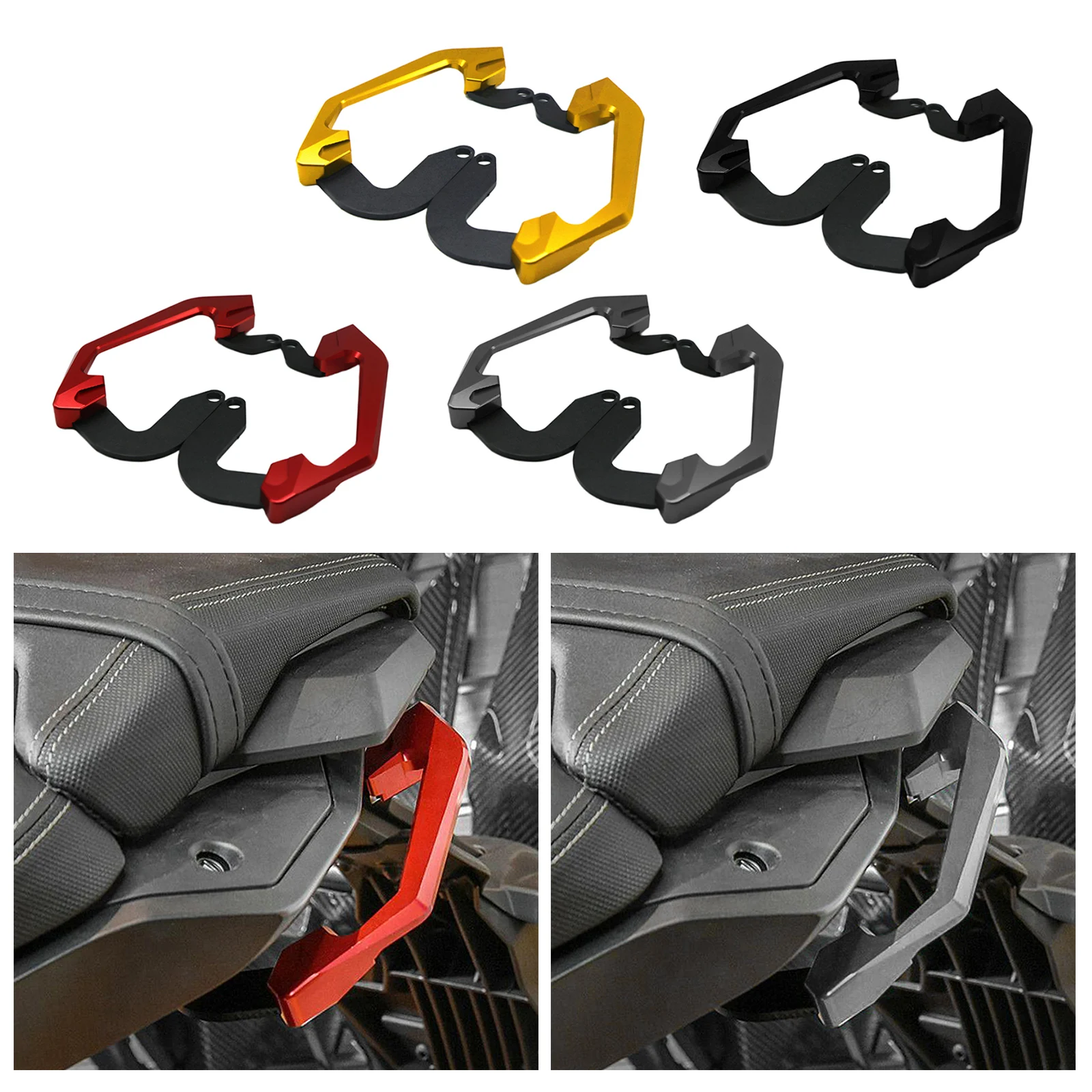 

2x Motorcycle Passenger Rear Seat Handle Rail Armrest Trim Kit Fit for HONDA CBR650R CB650R Durable Parts Accessories
