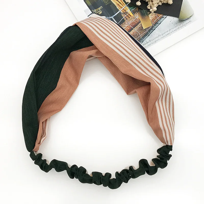 2019 Женская повязка на голову с перекрестным верхом и узлом эластичные ленты для