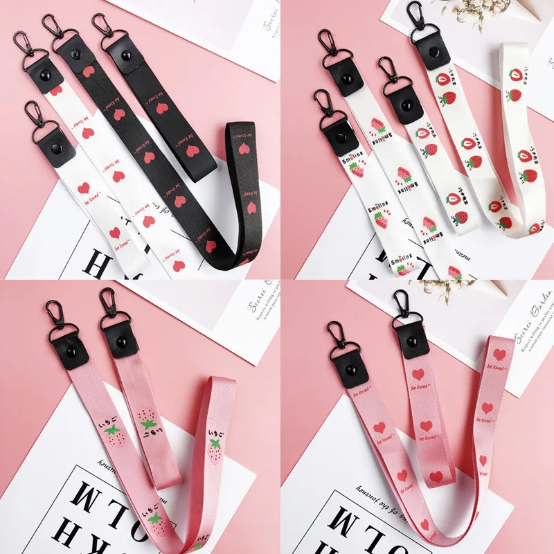 Небольшие свежие листья шейный ремешок Ремешки для ключей ID карты ТРЕНАЖЕРНЫЙ