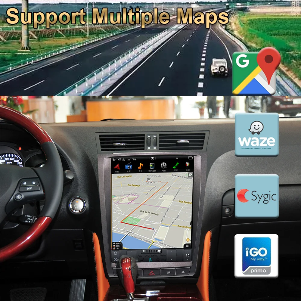 Автомобильный GPS-навигатор в стиле Tesla Android 9 0 для Lexus GS GS300 GS350 GS400 GS430 GS450H GS460 2004-2011