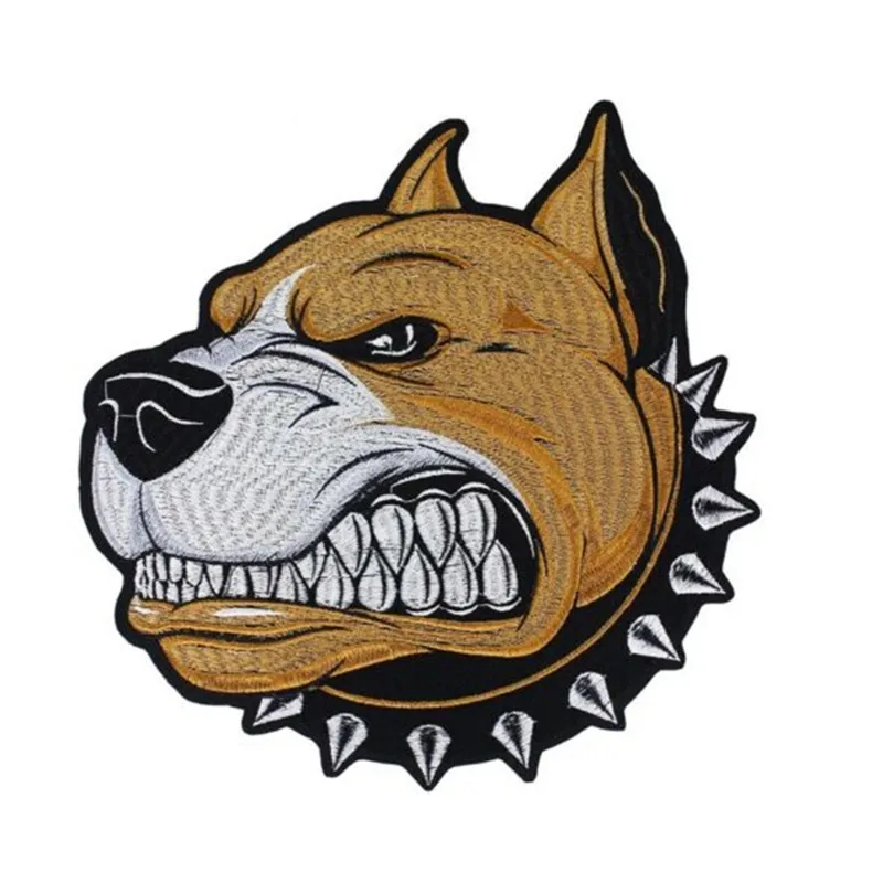 Нашивки с вышивкой на заказ дикие животные шлифовальная собака Байкерский