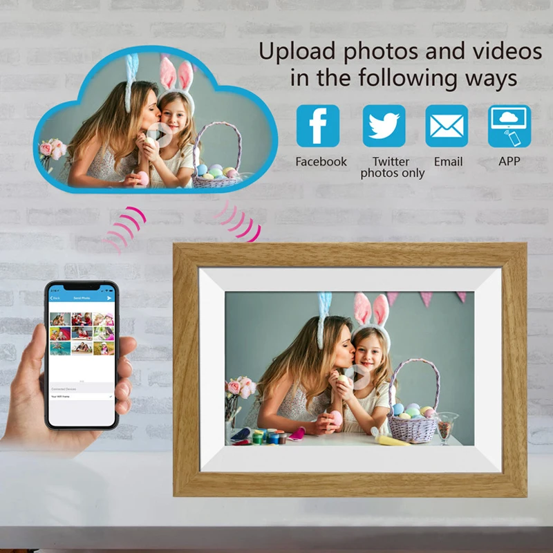 10 1 дюймов wifi облачная цифровая фоторамка ios Android дистанционное управление