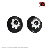 sexy latex nipple pasties flower round rubber pedals gummi burlesque accessories cover lingerie breast shields rt 001