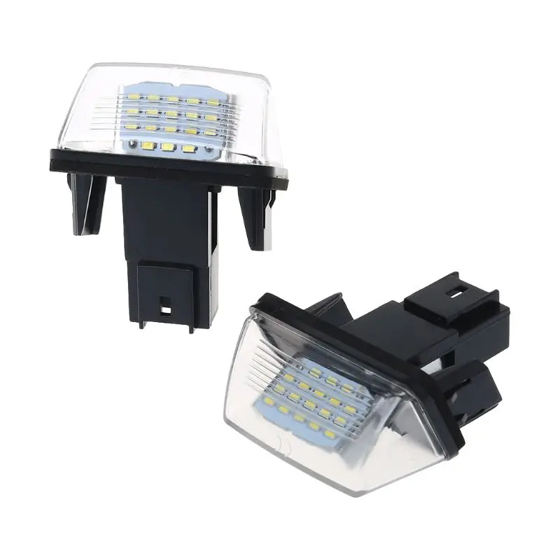

18 LED License Number Plate Lights Lamp For Peugeot 206 207 307 308 406 Citroen C3/C4/C5/C6 1 Pair