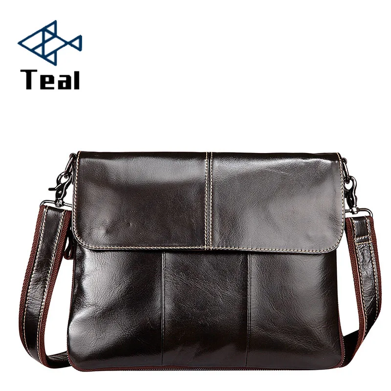 Мужская сумка через плечо из натуральной кожи портфель для IPad мужские сумки