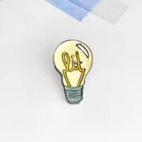 good idea brooch cartoon light bulb pin button pin denim clothes pin badge buckle jewelry gift for kids friends