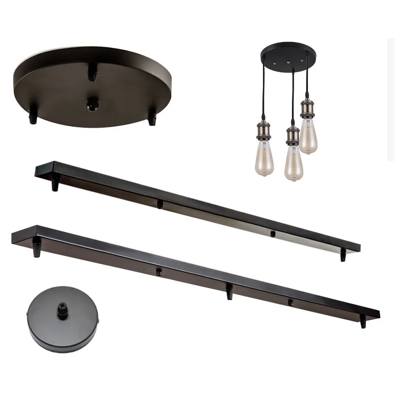 

DIY Ceiling Lamp Base Canopy Plate Multi Holes Chandeliers Light Fittings Round Rectangular bar Lighting Accessories