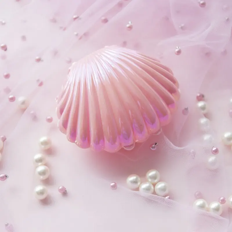 Романтическая коробка в форме ракушки для свадебных обручальных колец сережек