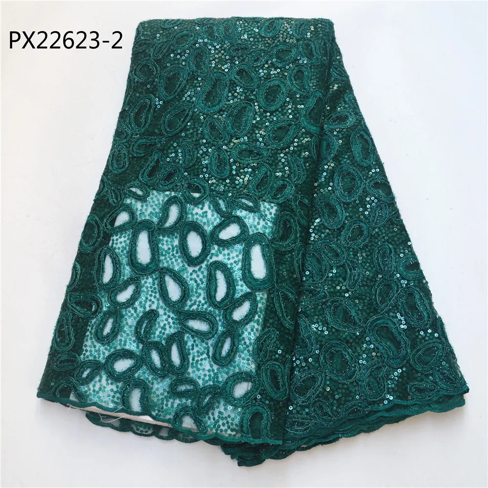 Сетчатая Ткань 100% полиэстер Африканский стиль золотистые блестки органза