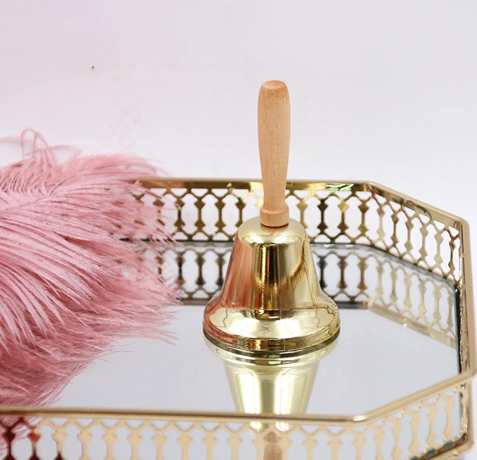 Классическая Металлическая Рождественский колокольчик Новый год Санта вечерние