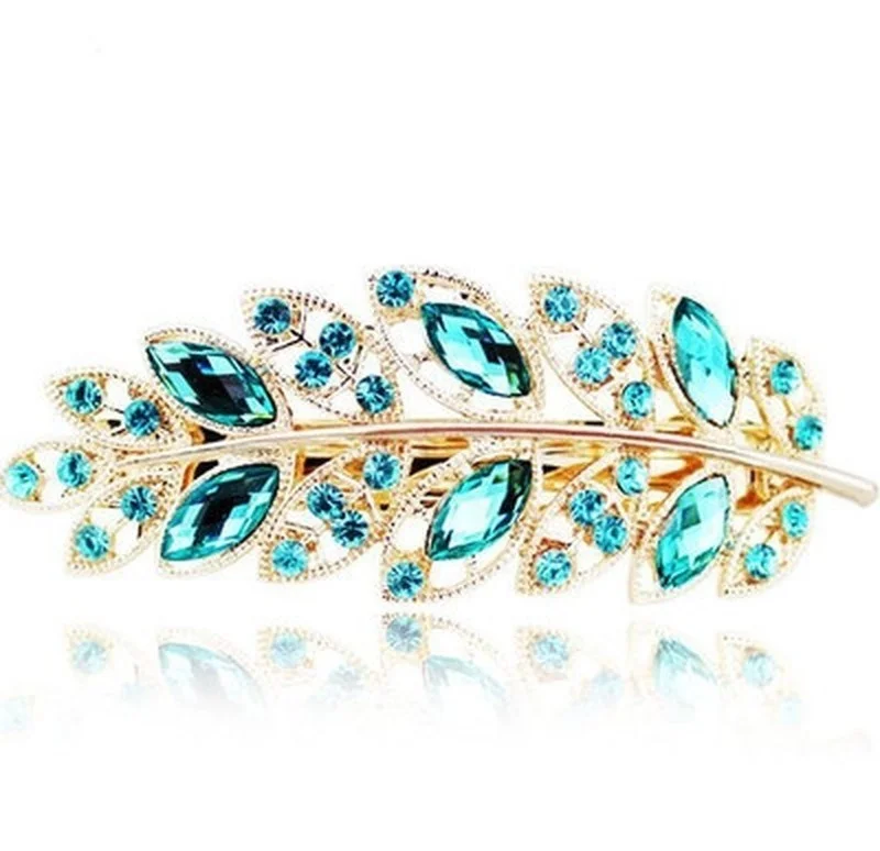 Роскошные зажимы для волос с кристаллами элегантные женские заколки аксессуары