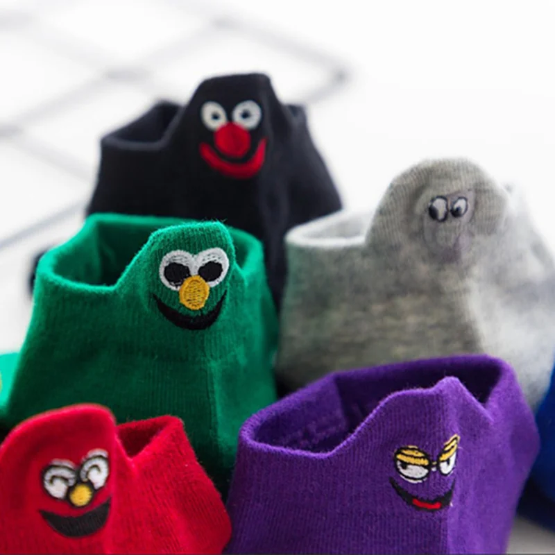 Новинка 2019 носки лодочки унисекс карамельных цветов Необычные милые Мультяшные