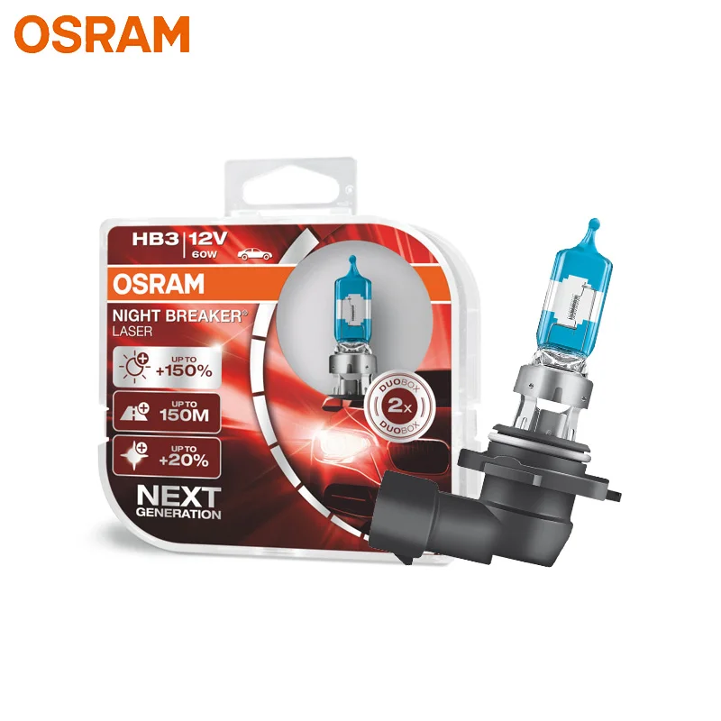 Галогенные Противотуманные фары OSRAM 9005 HB3 9005NL 12 В 60 Вт + 150% ярко-белые