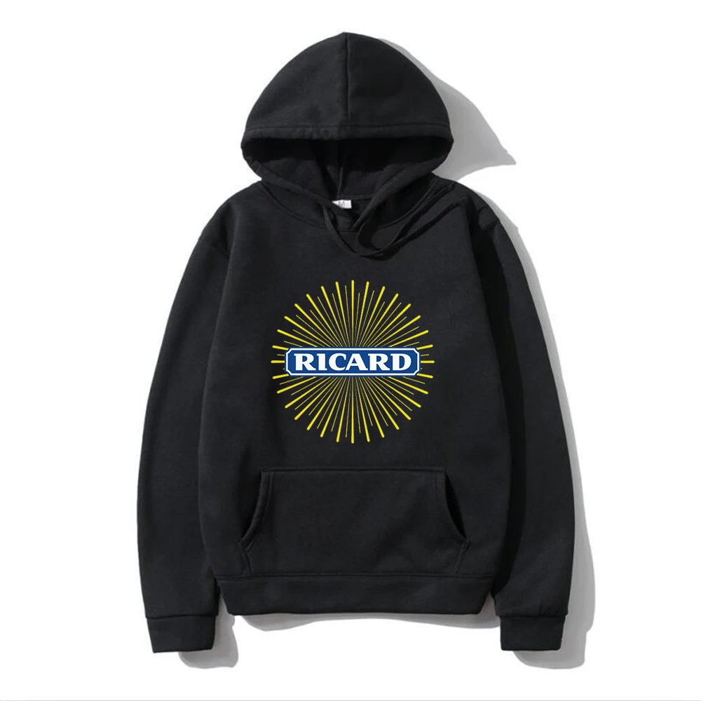 

Ouzo liquor alcohol Ricard France hoodies for men and women Ricard printed logo Ouzo pullovers for adult pure cotton clothes