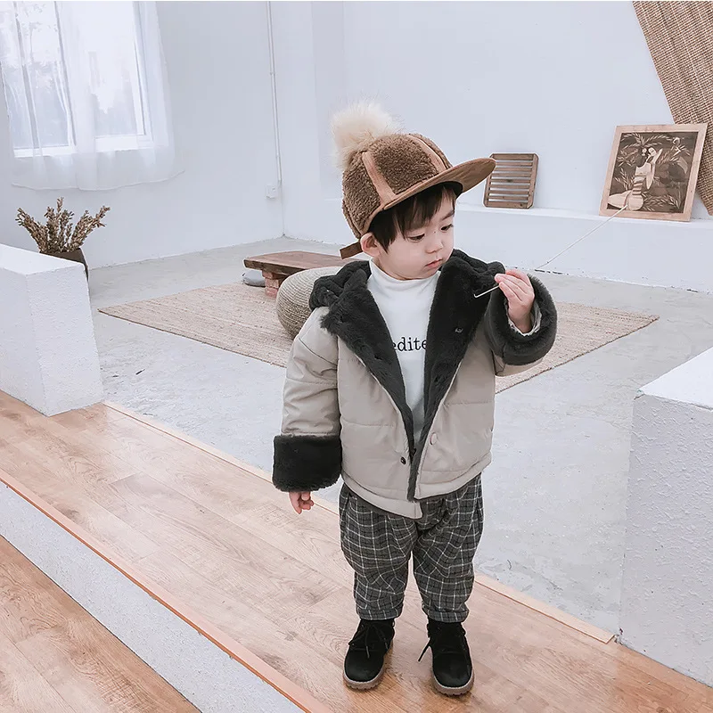 Зима 2020 модные флисовые утепленные Модные клетчатые штаны для маленьких