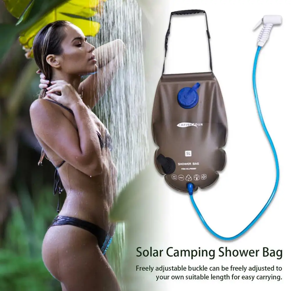 

5L Water Bags Outdoor Camping Shower Bag Solar Heating Portable Folding Hiking Climbing Bath Equipment Shower