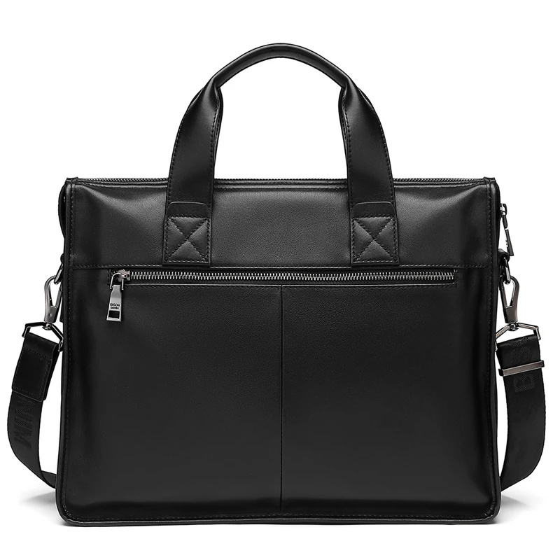 Bison Denim Large Capacity Genuine Leather Men Business Briefcase Luxury Handbags Men High Quality Travel Laptop Shoulder Bag