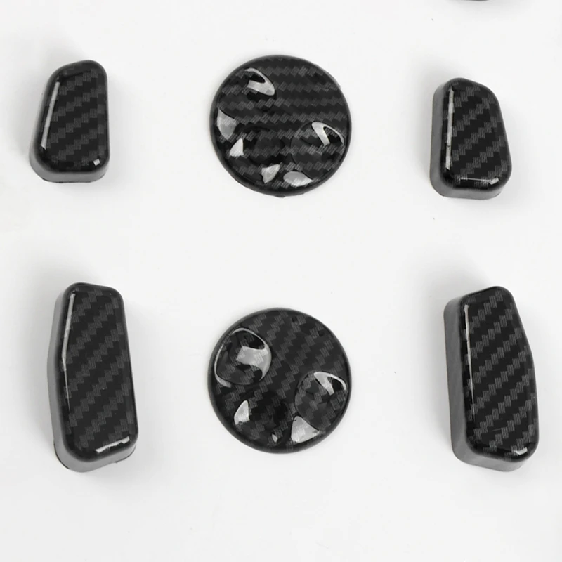 

Car Styling 6PCS ABS Carbon Fiber Interior Car Seat Adjust Button Cover Trim for Dodge Charger 2015-2020