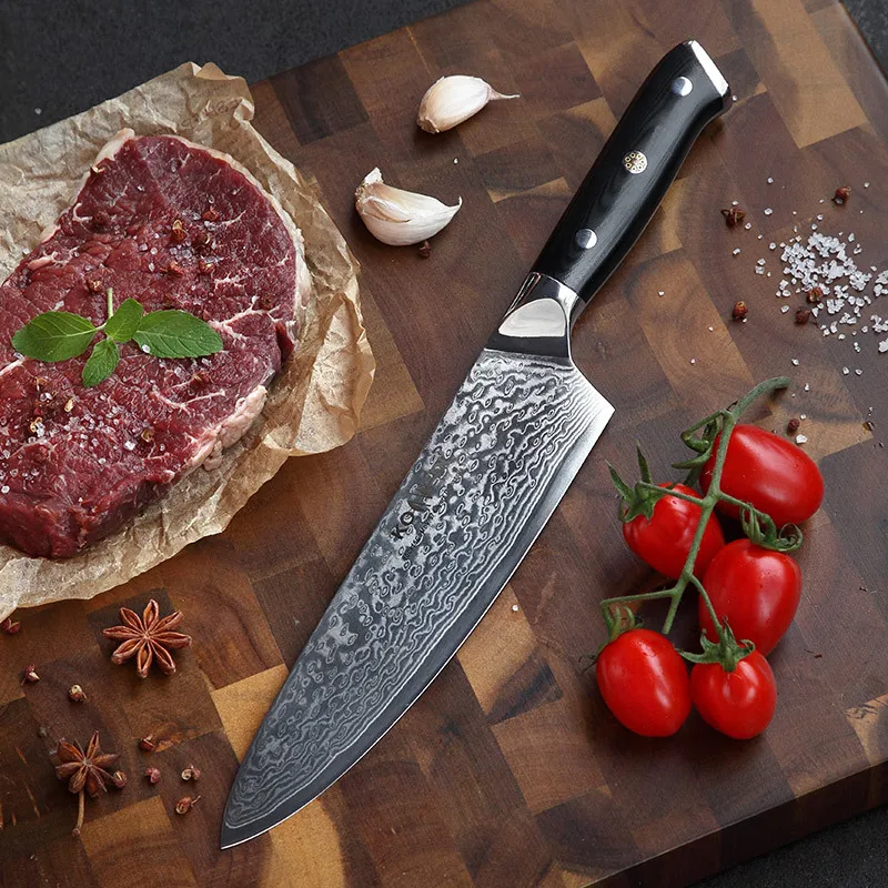

G10 Chef's Knife Immortal Steel Chef's Knife Hammered Kitchen Knife Cutting Kitchen Knife Cooking Knife Kitchen Accessories