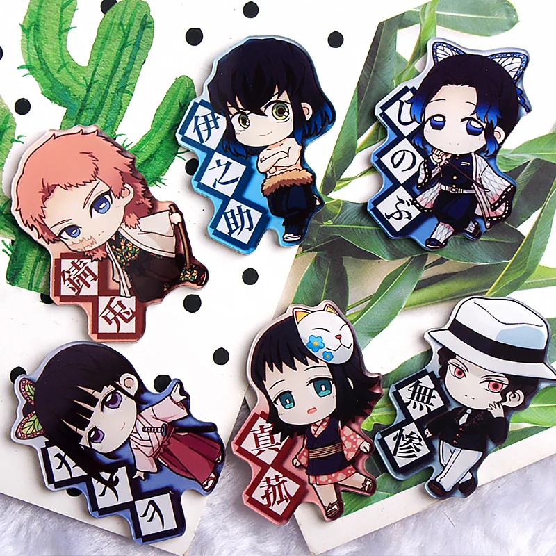 1 шт. Kimetsu без Yaiba брошка мультфильм значки на рюкзак акриловые штырь Жетоны для