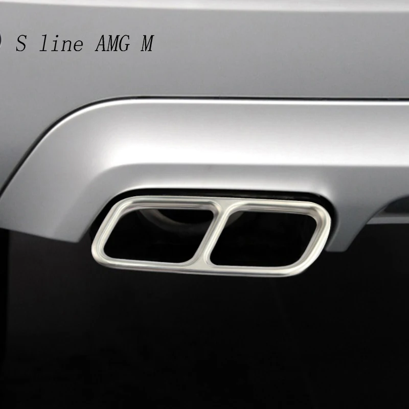

Car Styling Automobiles Tail Throat Frame Decoration Stickers For Mercedes Benz GLK X204 CLS W218 Class Exhaust Pipe Accessories