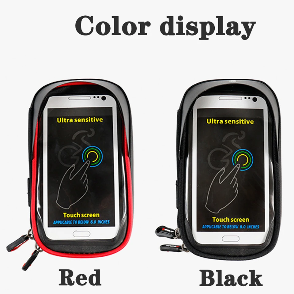 6 0 дюймов водонепроницаемая велосипедная сумка на переднюю трубу для мобильного