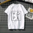 Женская футболка с надписью Hope Love в стиле Харадзюку, женская одежда, летняя Милая женская футболка с коротким рукавом, забавная футболка tumblr