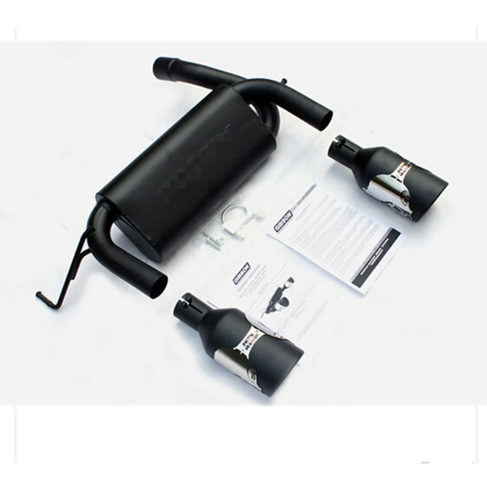 Матовый черный двойной кошачий задний глушитель для Jeep Wrangler JK 2007-2016 годов 2/4DR 3 6 л 8