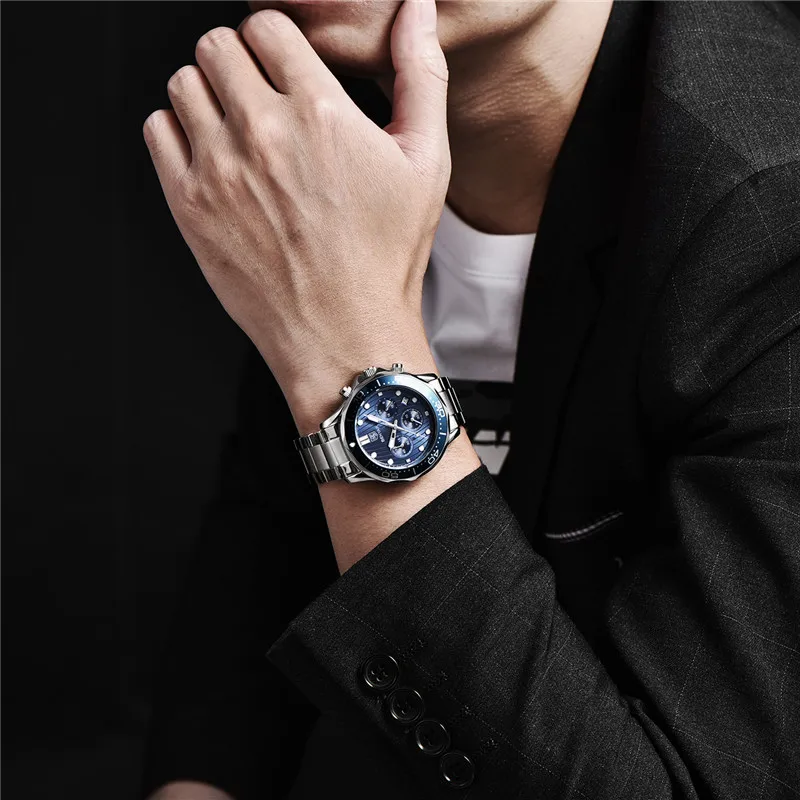 

BENYAR 2020 New Mens Casual Sport Watch Top Brand Luxury Army Military Mens Wrist Watch Stainless Steel Clock Relogio Masculino