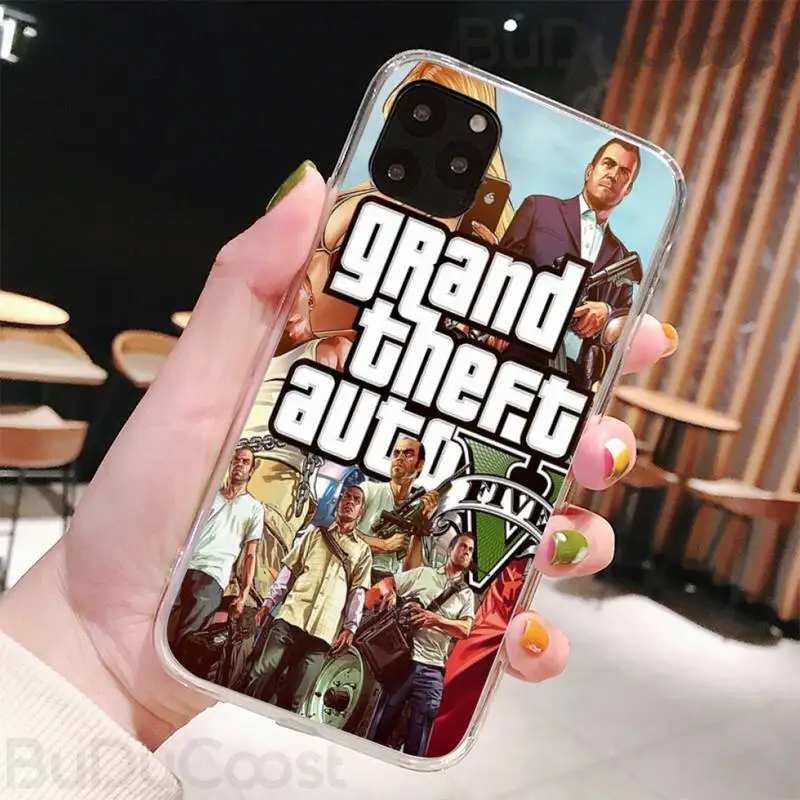 gta 5 game phone case for iphone 8 7 6 6s plus x 5s se 2020 xr 11 pro xs max 12 12mini free global shipping
