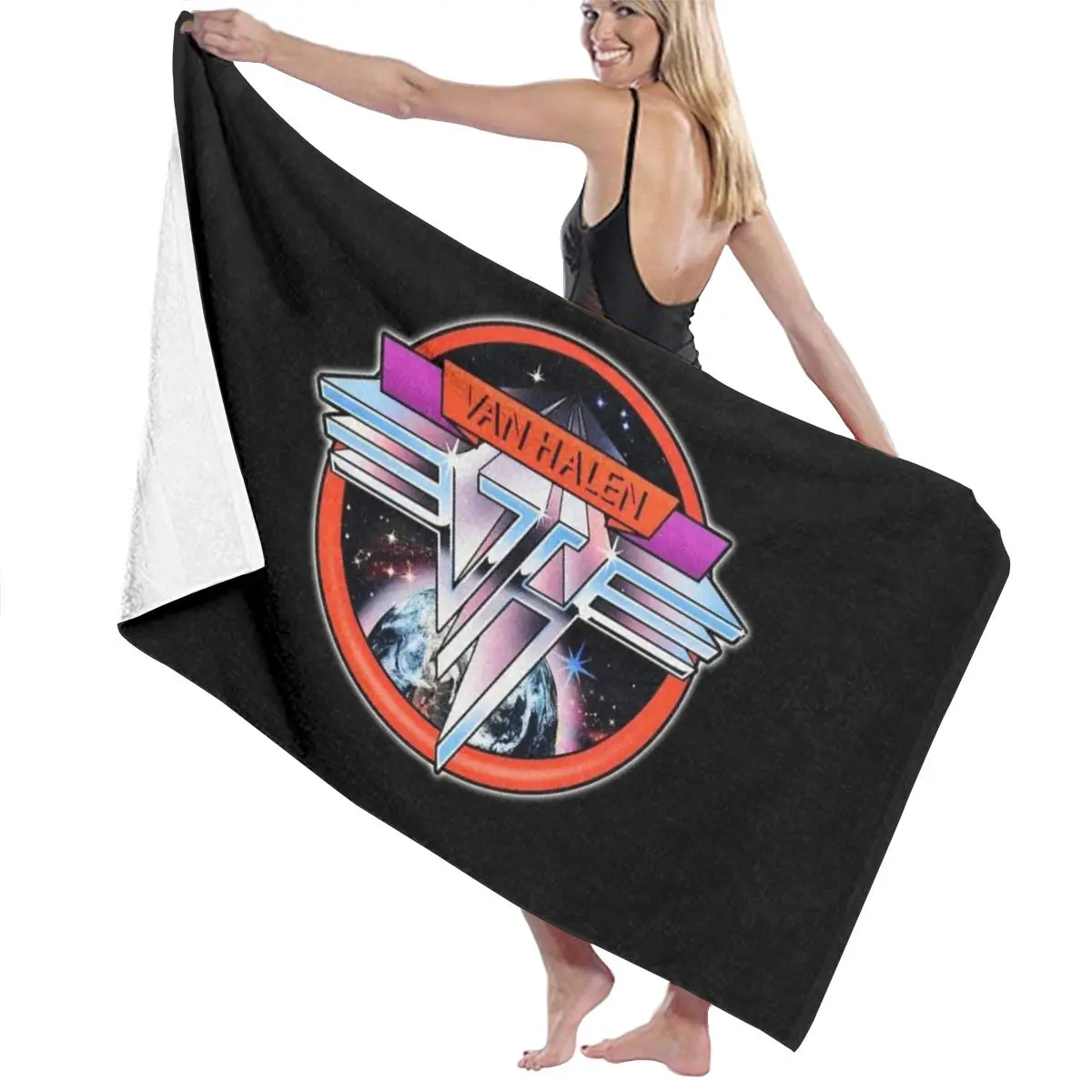

Van Halen swimming face towel Microfiber Absorbent bathroom Home kitchen thicker Van Halen quick dry Bath Towel