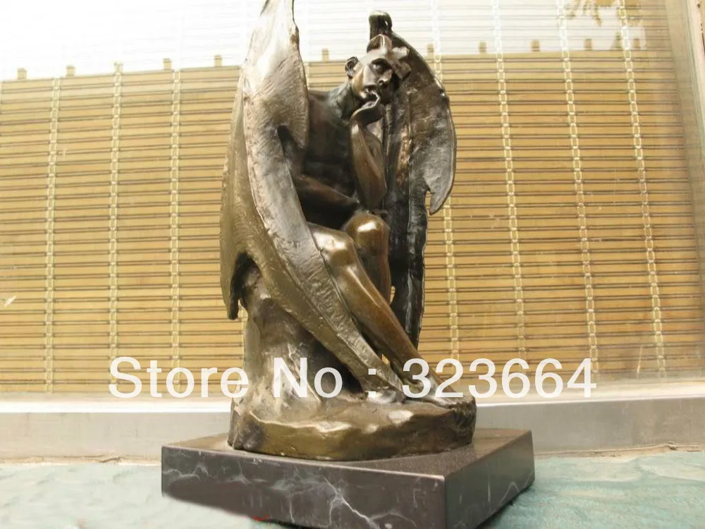 14 &quotпавшее Крыло ангела сатана демоны мраморная бронзовая художественная