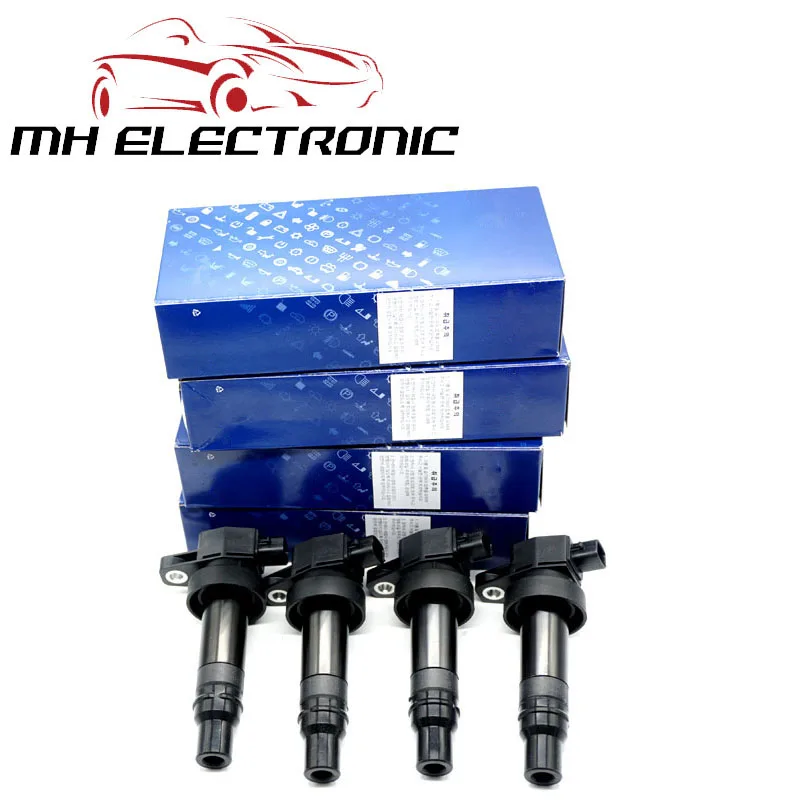 MH ELECTRONIC 4 шт. 27301 2B010 Катушка зажигания для Hyundai Accent I20 I30 Elantra KIA Rio Soul 1.6L Cerato Ceed