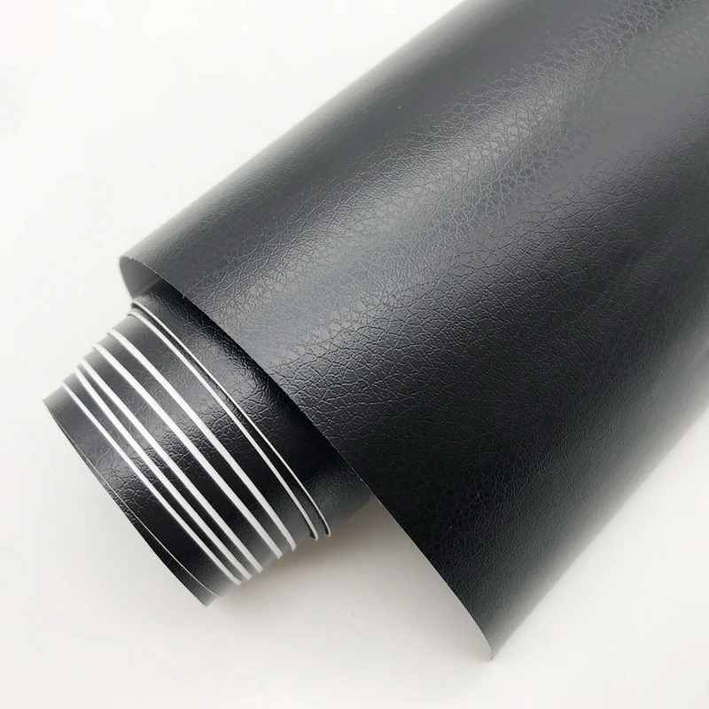 Премиальная черная кожа типом пх клей наклейки из виниловой пленки для авто