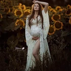 2021 кружевное платье для беременных в стиле бохо для фотосъемки наряд для фотосъемки для беременных длинное платье для беременных женщин кружевное длинное платье