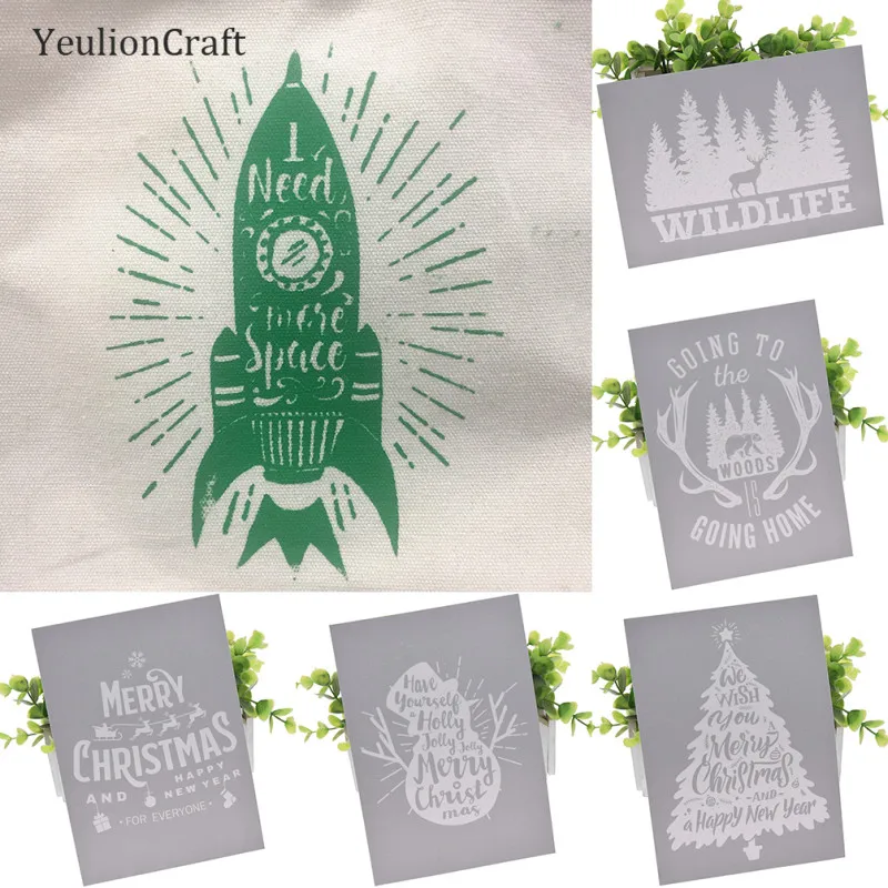 Трафареты самоклеящиеся для Шелкового экрана 6 шт./лот | Дом и сад