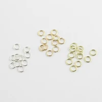 20pcs 5mm thickness 0 7mm 14k champagne gold color plated brass with round jump rings diy making jewelry accessories