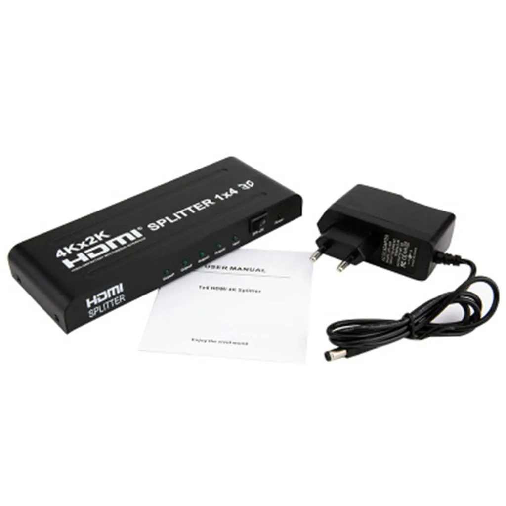 4 порта hdmi сплиттер с питанием для Full HD 1080P и 3D Поддержка одного входа на четыре