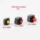 10-100 шт. Kailh кнопка отключения звука 6*6*4,37,39,5 мм квадратный бесшумный выключатель мышь микро-кнопки тактовый переключатель 6x6x4,3 мм 6x6x7,3 мм 6x6x9.5MM