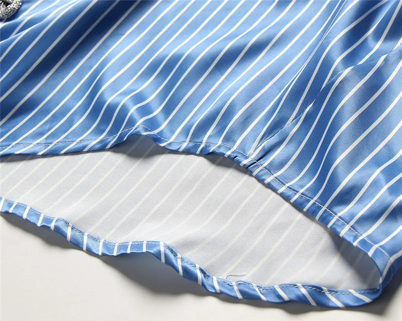 

Chinese Cheongsam Hanfu Shirt Chinese Tunic Suit Female New Niche Designer Tops Retro Striped Blouse Buckle Asymmetric Shirts