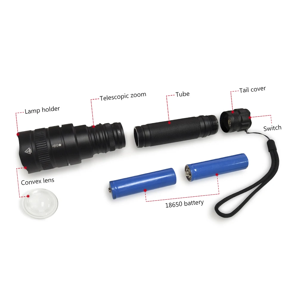 Мощный светодиодный тактический фонарь XHP70 перезаряжаемый CREE 10000lm для кемпинга