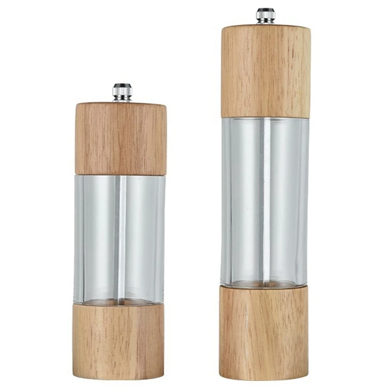 

Pepper Grinder,Manual Salt and Pepper Mills- Wooden Shakers with Adjustable Ceramic Core-Salt Grinder and Pepper Mill