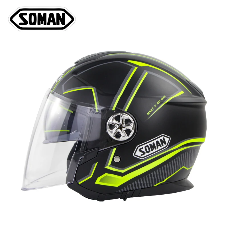 Ретро Открытый полулицевой casco capacete moto ECE одобренный 3/4 Электрический золотой
