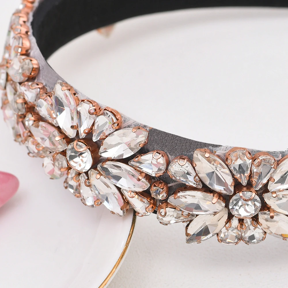 

TOPQUEEN FG13 Full Rhiestone Baroque Headband Luxury Hair Accessories Headdress Heavy Industry European and American Headhoop