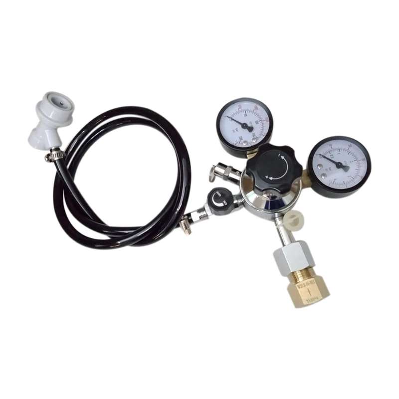 

Home Brew Beer Gas Line Assembly, 5/16 inch PVC Gas Carbonation Hose,W21.8 Co2 Regulator with Convert Adapter for Co2 Gas Bottle