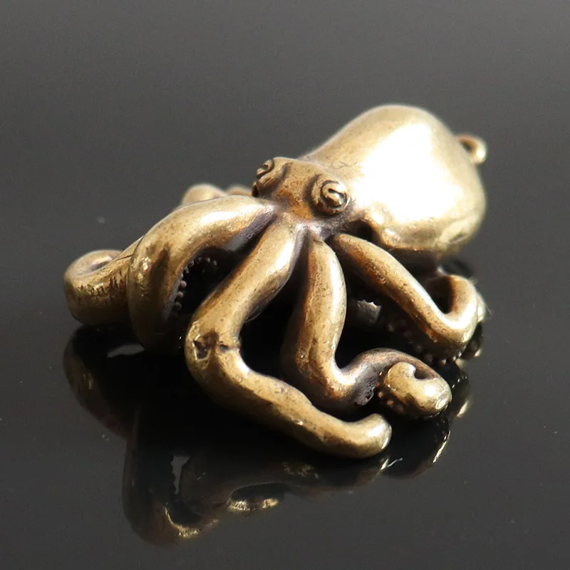 Octopus Медная фигурка крысы, украшение для дома, аксессуары для гостиной, латунные животные, мышь, мешок для денег, бумажный вес, фэн-шуй, настольные украшения - Цвет: Octopus