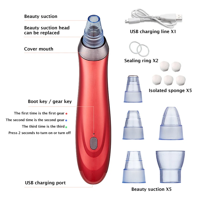 

Очиститель пор для удаления угрей вакуумный Электрический Нос лица глубокое очищение кожи уход машина подарок на день рождения Прямая пост...